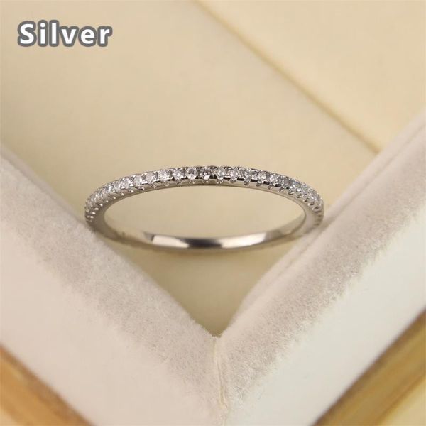 

-selling s925 pure silver ring couple single row diamond strip plated with white gold wedding rings, Slivery;golden