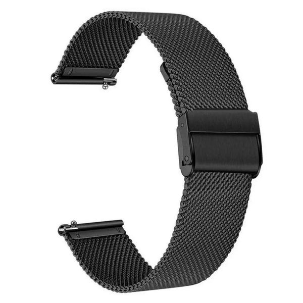 

watch bands 14mm 16mm 18mm 20mm 22mm 24mm metal band strap quick release watchband bracelet for samsung active 2 huami huawei smart, Black;brown