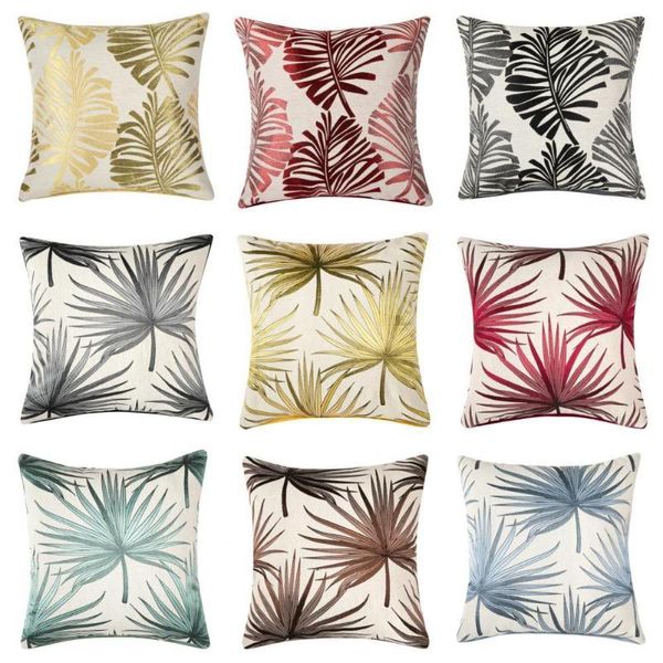 

cushion/decorative pillow skin-friendly case plant pattern polyester decorative sofa cushion cover for home
