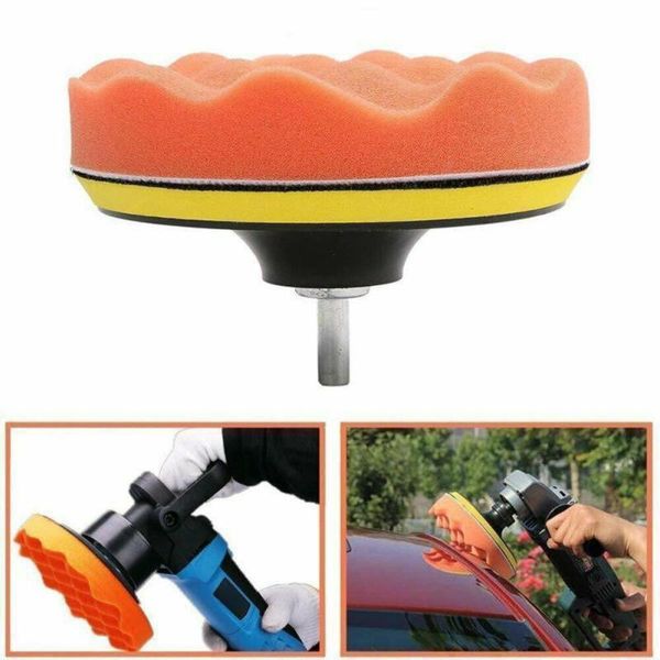 

kit polishing pad reusable round sponge washable waxing wheel 6pcs car