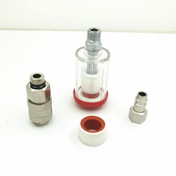 

pneumatic tools water oil separator european style 1/4'' inline air hose filter moisture trap tool for compressor spray paint gun