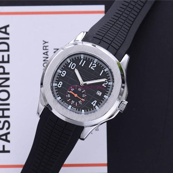 Qualidade 2021 High Swiss Brand Watches for Men Nautilus quartzo de borracha Dial Small MOVE DESENHECIMENTO DE ÁGUA OROLOGIO DI LUSSO
