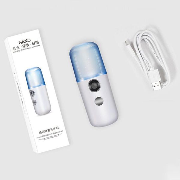 

portable mini mist spray facial moisturizing usb rechargeable beauty instrument face humidifier daily cooling water sprayer car air freshene