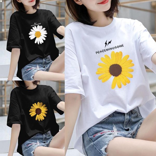 

black designers t shirts summer clothes short sleeve women clothing round collar tshirt cotton crop camisas de hombre classic dress casual t, White