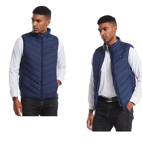 

men's vests men and women electric heating rechargeable constant temperature clothes in winter, Black;white