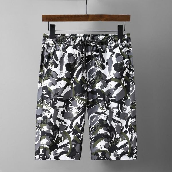 

men's shorts summer men letter print cool sports high street camouflage loose plus size 8xl 10xl 12xl oversize 56 60 70, White;black