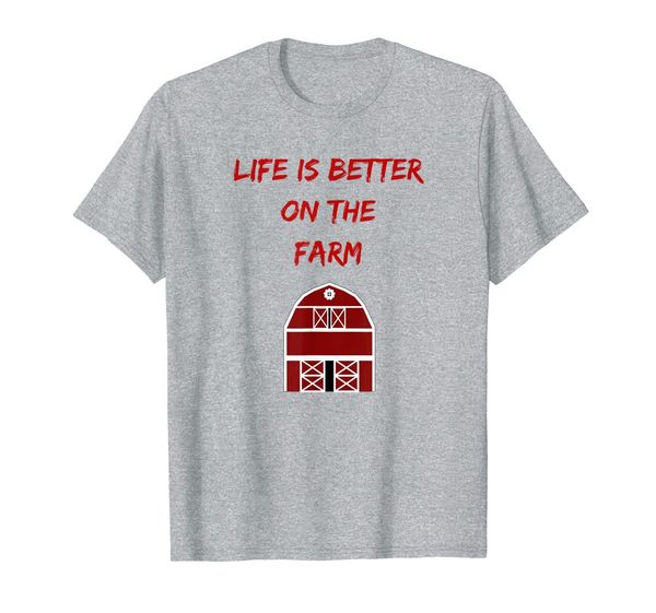 

farm life shirt life is better on the farm shirt gift t-shirt, White;black