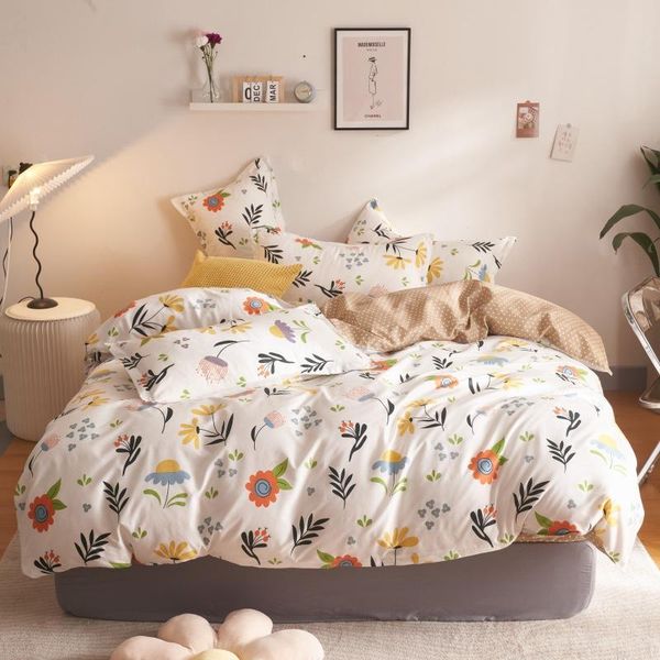 

bedding sets home textile plant printed duvet cover pillow case bed sheet soft comfortable single double king  twin set oceania