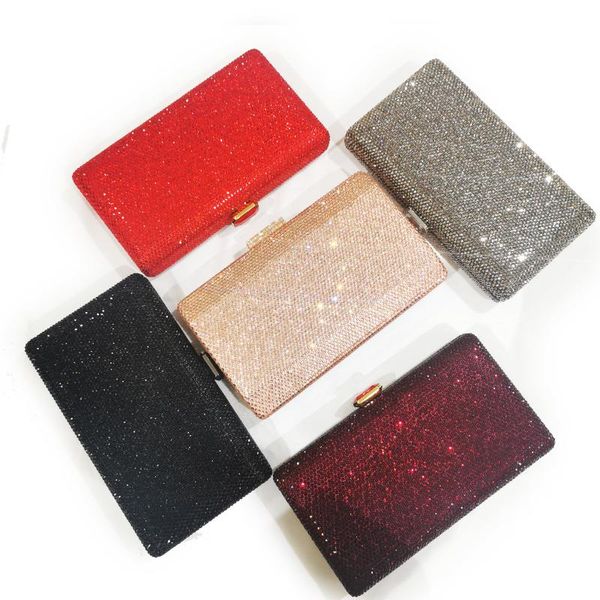 

evening bags design red/black 5 colors diamond women clutch bag luxury ladies wedding bridal handbags chain party dinner small clutches