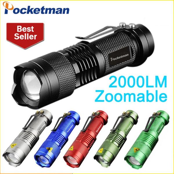 

tactical q5 torche lampe powerful laterna 3 modes zoomable torch 1*/1*14500 zk92 flashlights torches