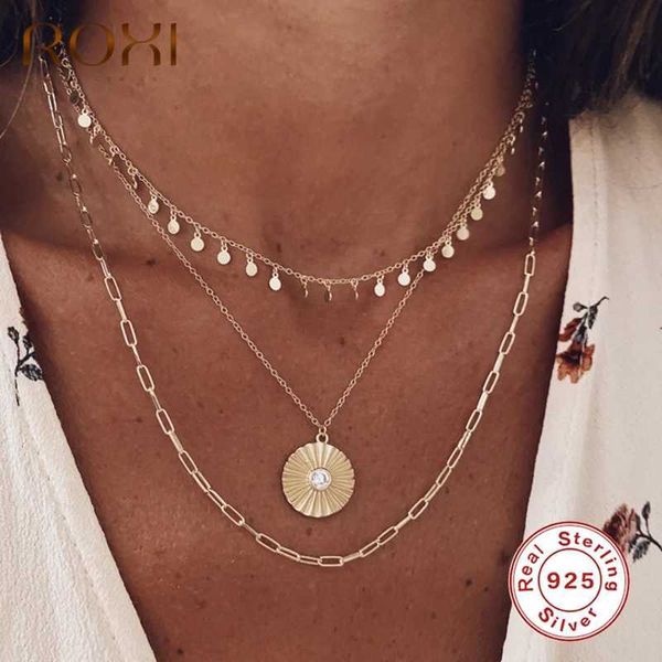 

designer necklace creative paper clip women chocker minimalism clavicle s 925 sterling silver fine jewelry chain collares