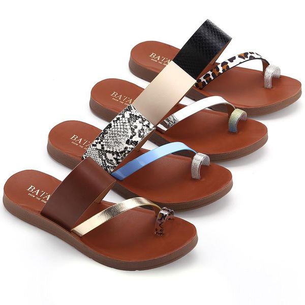 

slippers summer women sandals leopard casual flat rhinestones flip flops, Black