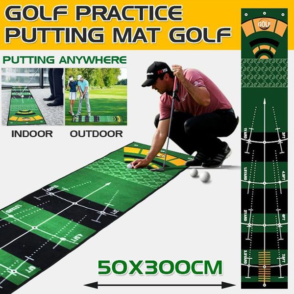 

golf training aids 1pc carpet mini putting ball pad practice mat anti-slip indoor outdoor green for office machine washable
