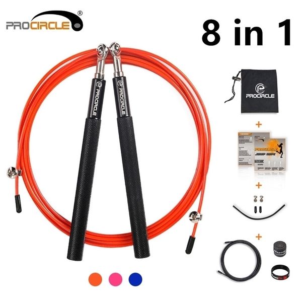 Procircle Speed Jump Rope Cuscinetto a sfera ultraveloce Corde per saltare in filo d'acciaio per boxe MMA Palestra Fitness Training 220216