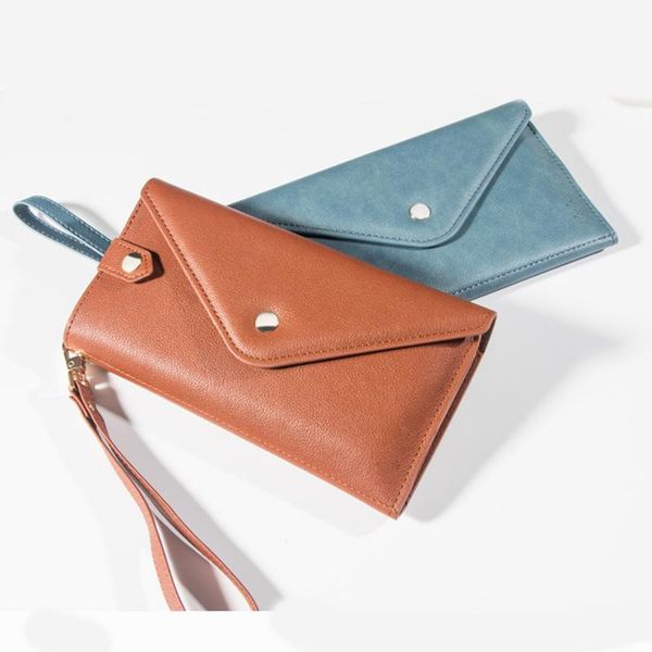 

women's wallet card holder multi-functional mobile phone bag anti-falling case draw buckles vertical wallets, Red;black