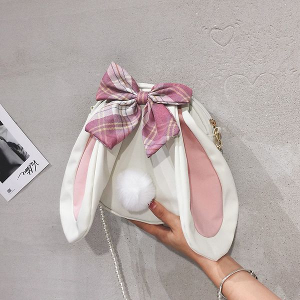 

cute cartoon bag diagonal pearl decoration ladies shopping shoulder handbag