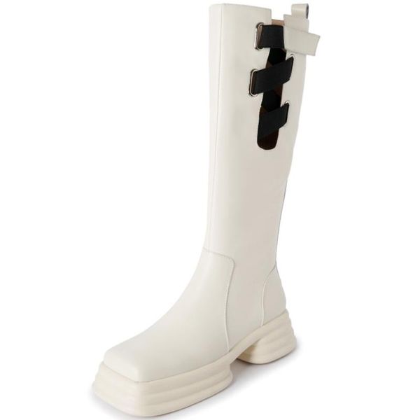 

boots women's autumn and winter hollow out black knee high personalized long leg