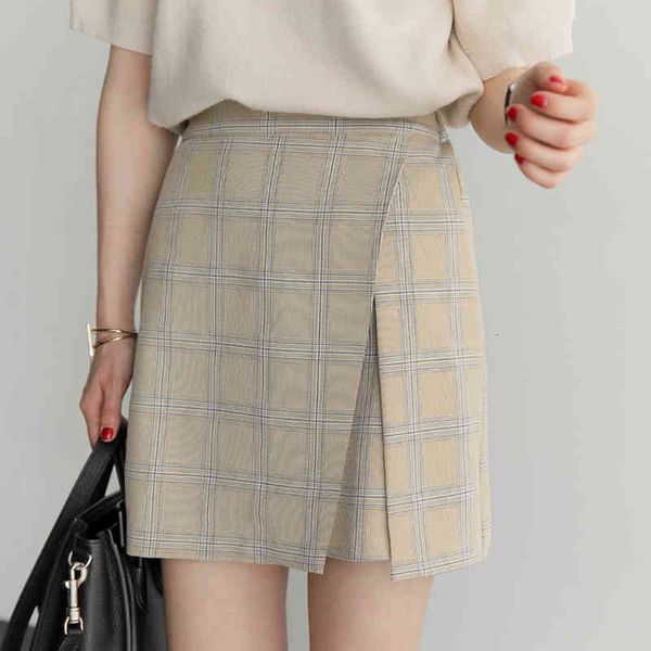 

casual dresses summer new asymmetrical plaid skirt mini woman skirts womens clothing korean style elegant jupe femme faldas mujer moda 7b93, Black;gray