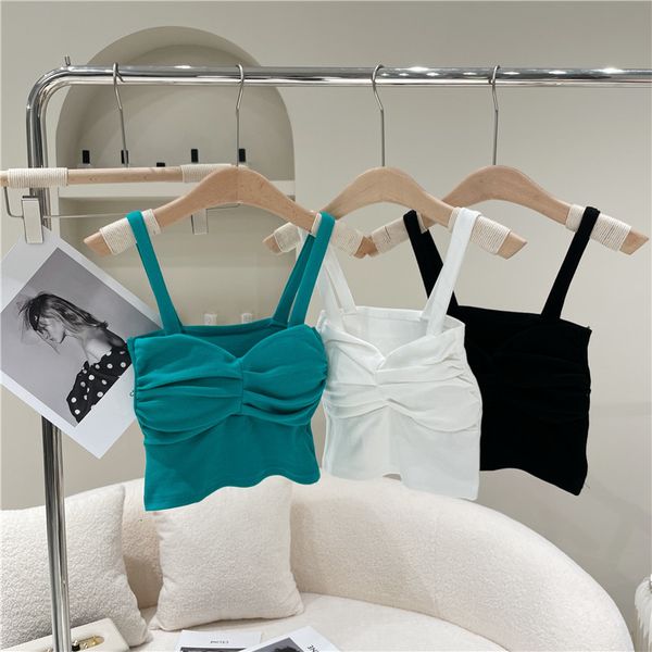 

tanks summer female niche fashion design sense suspend waistcoat, White