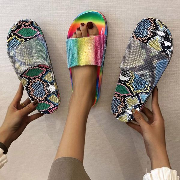 

sandals summer shoes indoor home tie dye slippers slides non-slip flip flops women's beach footwear, Black