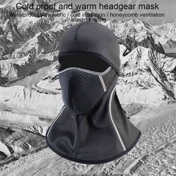 

cycling caps & masks motorcycle headgear head wear winter warm ski motorbike protective face mask helmet cap windproof fleece balaclava hat, Black