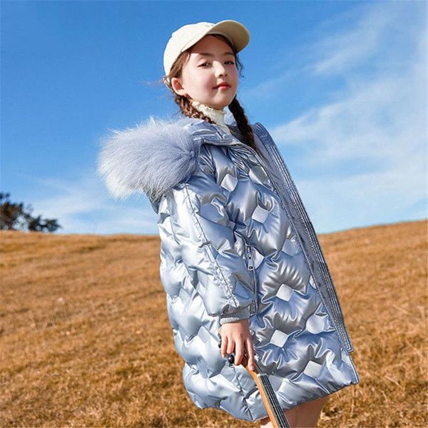 

down coat overalls for children winter women's jacket girl parkas jumpsuit kids children's, Blue;gray