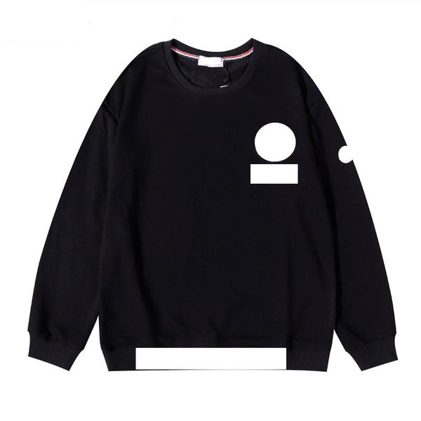 

monclair france mens hoodies sweatshirts france brand maya men casual logo long sleeve couple o-neck sweatshirt, Black