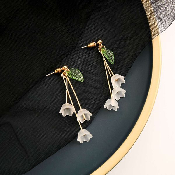 

simple forest leaves flowers earrings femininity fresh personalized net red earrings