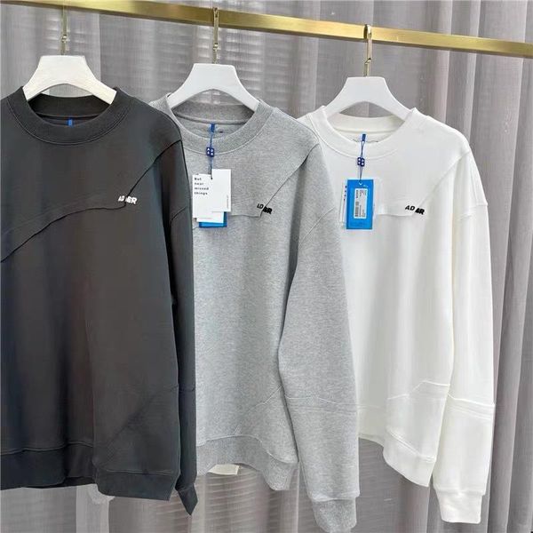 

men's hoodies & sweatshirts men women 1:1 loose long sleeve pullover embroidery adererror hoodie ader error crewneck, Black