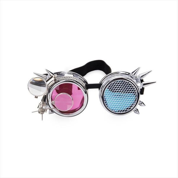 

steampunk goggles two colors lenses glasses with blue as accessories rave party edm cosplay punk vintage eyewear, White;black