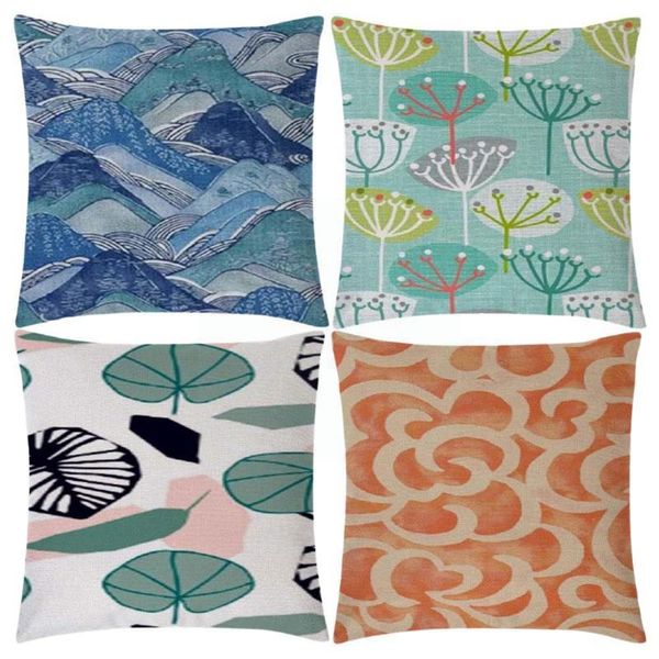 

pillow case 18" vintage cotton linen pillowcase cushion cover home sofa seat room bedroom office living decoration y0y4