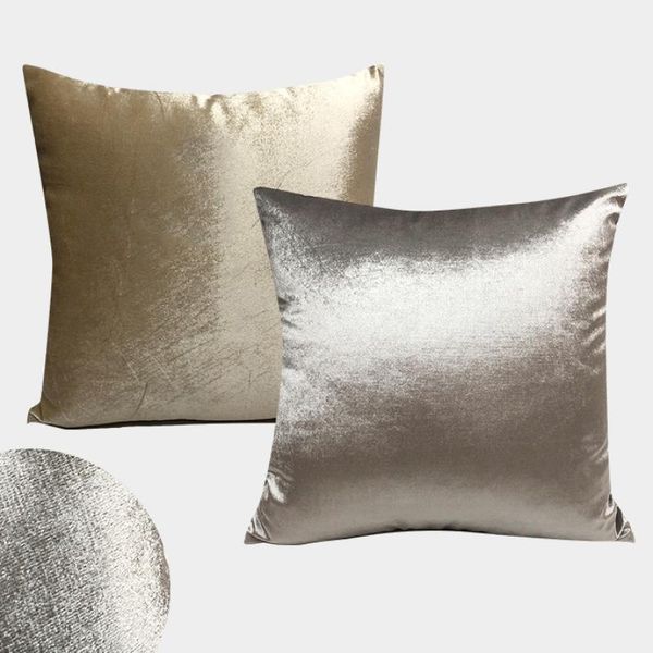 

cushion/decorative pillow eerich bright flannel american minimalist gold silver color double sided model room living bag