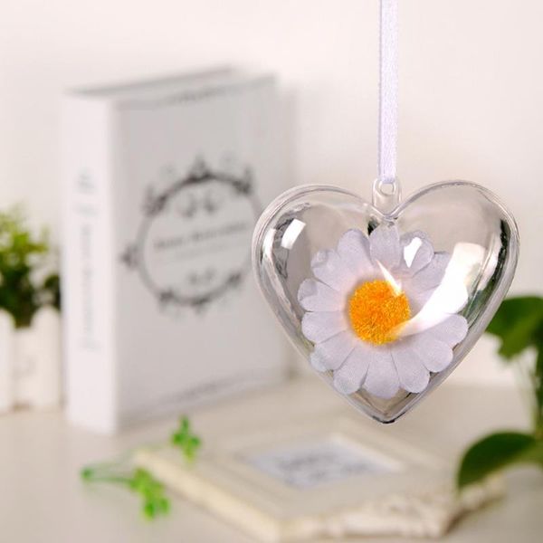 

party decoration 10pcs clear hanging pendant heart shape hallow for