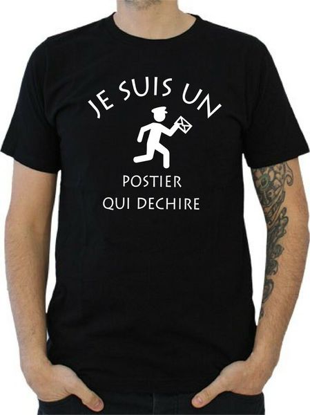 

mens t-shirt i am a postman who torn, White;black