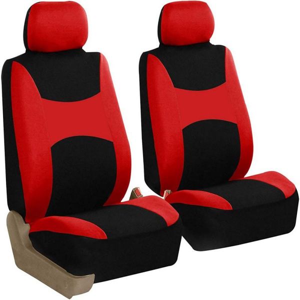 

chair covers car seat cover set universal pure color soft protector adjustable interior red blue gray khaki