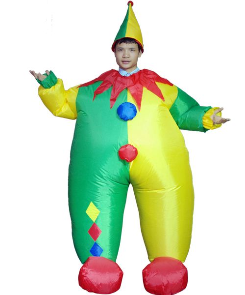 

mascot doll costume inflatable clown costume funny game dress halloween party clothes, Red;yellow