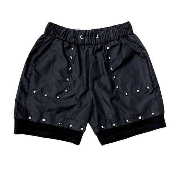 

men's shorts novelty hard metal rivet 2021 men's comfortable luxury leisure skateboard street cotton beach swimsuit m-3xl # ab38, White;black
