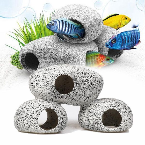 

decorations fish shrimp shelter breeding tank cichlid stones snapper dodging house simulation cave pond landscaping aquarium rock