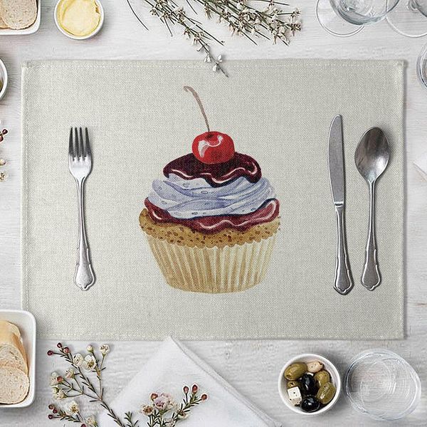 

mats & pads cake pattern mat tableware drink cup for kitchen dining table placemat accessories tools