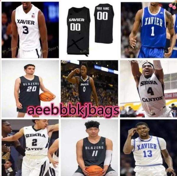 

ncaa college xavier musketeers basketball jersey 0 daniel ramsey tyrique jones 1 paul scruggs 10 leighton schrand custom stitched asv22, Black