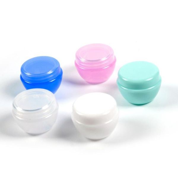 

5pcs 10g 28 x 40mm leafproof portable travel potempty cosmetic jar pot makeup face cream lotion sample bottle container storage bottles & ja