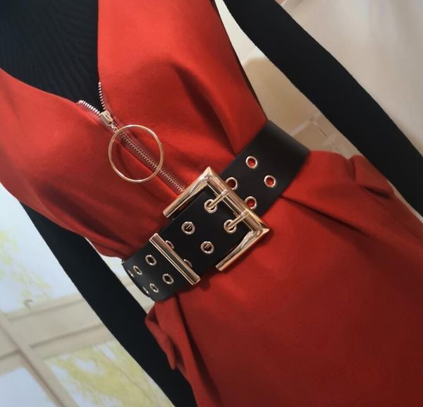 

belts women's runway fashion pu leather cummerbunds female dress corsets waistband decoration wide belt r2576, Black;brown