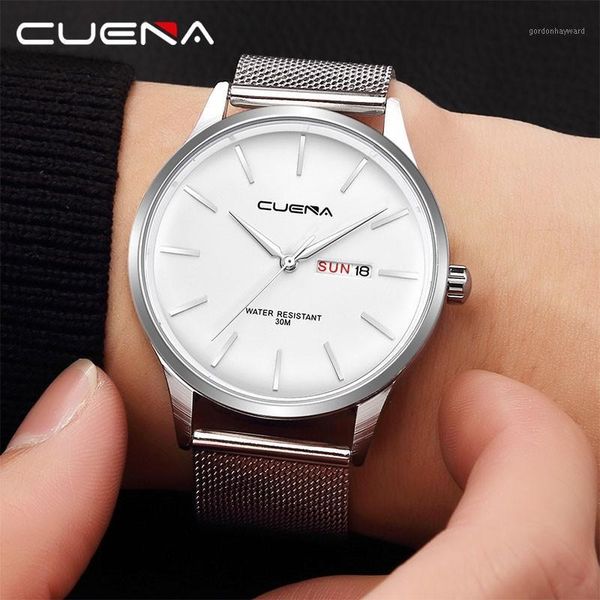 

fashion men watch stainless steel good military sport date analog quartz wrist business relogio masculino wristwatches, Slivery;brown