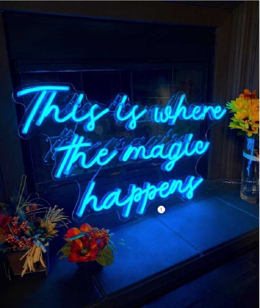 

other lighting bulbs & tubes this is where the magic happens neon sign can custom flex light for home room wall decor bedroom decoration