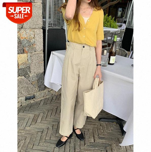 

tg high waist loose casual pants women korean wide-leg trousers 9818 #hc5p, Black;gray