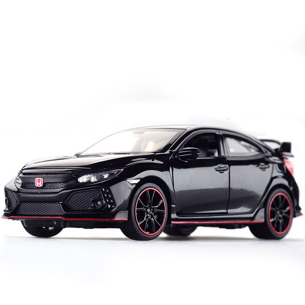 

diecast model car honda civic type r 1/32 metal alloy simulation pull back cars lights toys vehicles kids gifts for children q1214