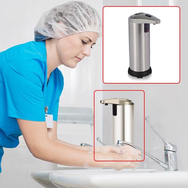 

liquid soap dispenser shower gel counter infrared automatic sensor standing el bathroom stainless steel body care