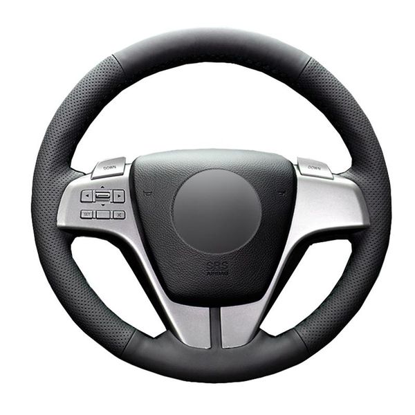 

steering wheel covers hand sew car cover wrap suede carbon fiber leather for 6 (gh) 2007 2008 2009 2010 2011 2012 volant