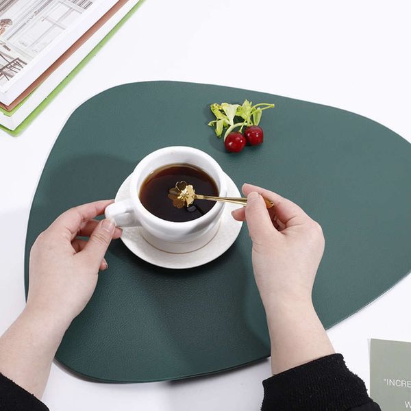 

innovative european style leather table mat oil proof and heat insulation