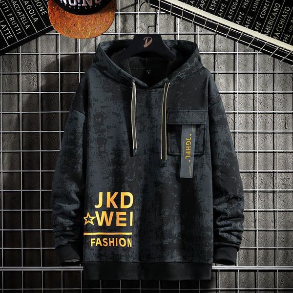 

men's hoodies & sweatshirts 2021 hoodie spring and summer hip-hop japanese streetwear text men patchwork sweatshirt drop transport, Black